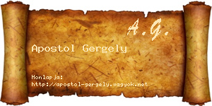 Apostol Gergely névjegykártya